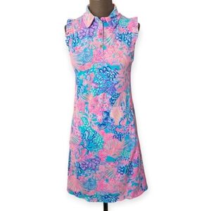 Lilly Pulitzer Luxletic UPF 50+ Splendor in the Sand Golf Silvia Dress sz Small